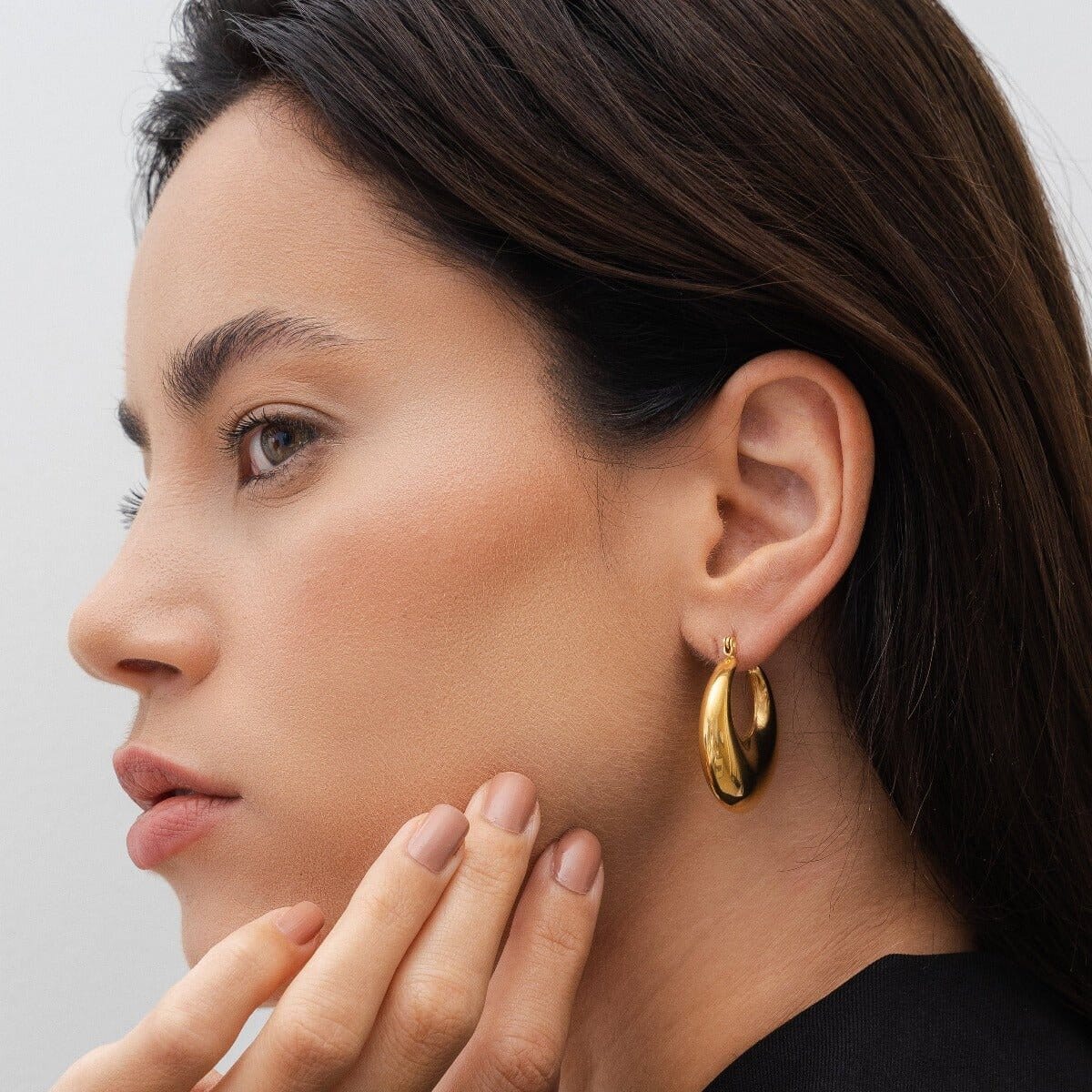 Brincos de Argola Bold Eva Banhado em Ouro 18k Brincos de Argola Bold Eva Banhado em Ouro 18k Minha loja