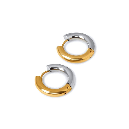 Brincos de Argola Contraste Banhado em Ouro 18k Brincos de Argola Contraste Banhado em Ouro 18k Minha loja Ouro
