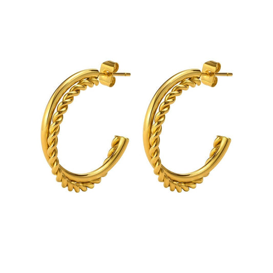 Brincos de Argola Madison Banhado em Ouro 18k Brincos de Argola Madison Banhado em Ouro 18k Minha loja Ouro