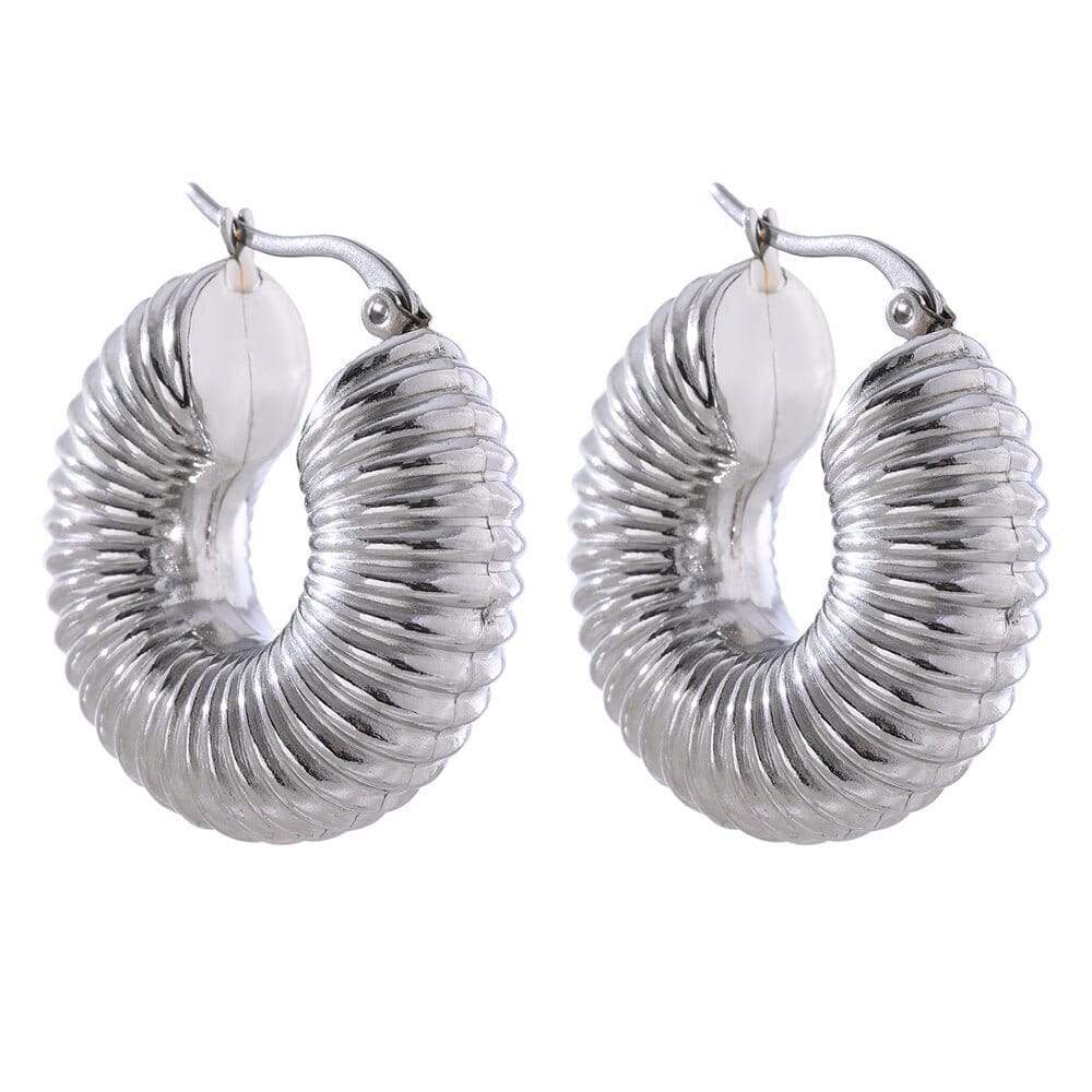 Brincos de Argolas Bold Ziza Banhado em Ouro 18k Brincos de Argolas Bold Ziza Banhado em Ouro 18k Minha loja Prata