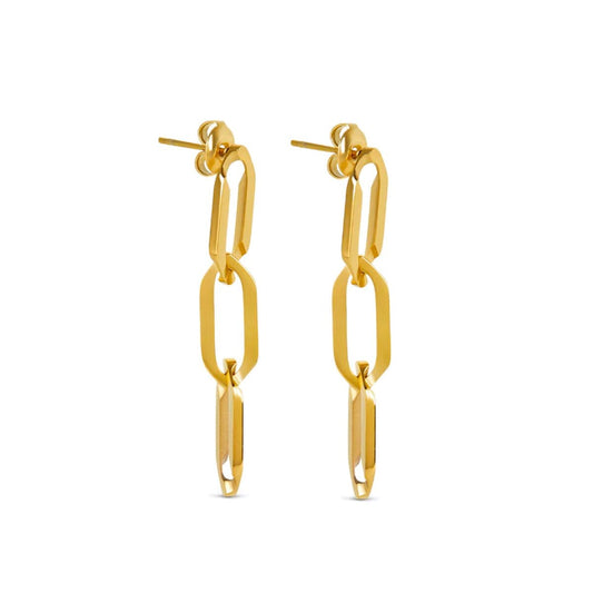 Brincos Pendentes Elo Banhado em Ouro 18k Brincos Pendentes Elo Banhado em Ouro 18k Minha loja Ouro