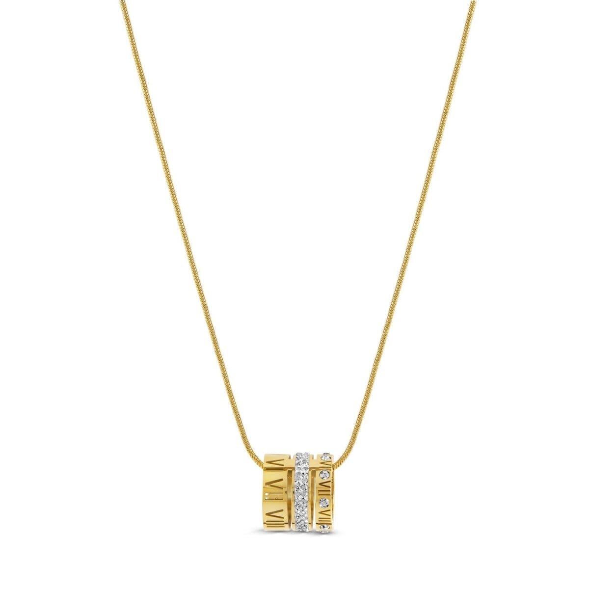 Colar Aro Triplo Algarismo Romano Banhado em Ouro 18k Colar Aro Triplo Algarismo Romano Banhado em Ouro 18k Minha loja Ouro