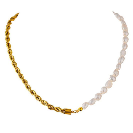 Colar Baiano Com Pérolas Banhado em Ouro 18k Colar Baiano Com Pérolas Banhado em Ouro 18k Minha loja Ouro