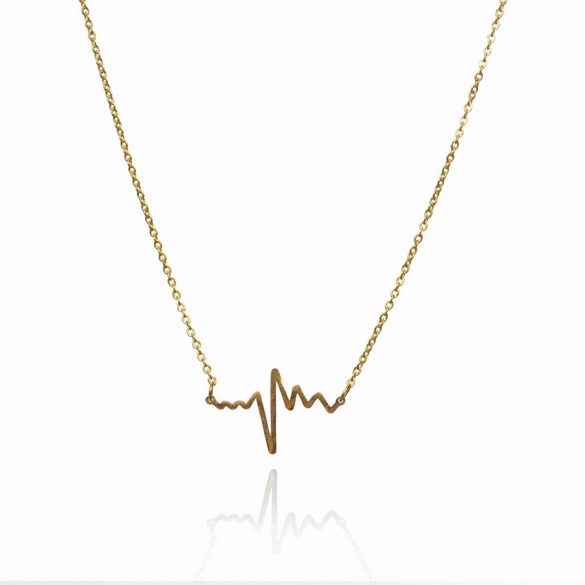 Colar Batimentos Life Pingente Banhado em Ouro 18K Colar Batimentos Life Pingente Banhado em Ouro 18K Minha loja 45cm