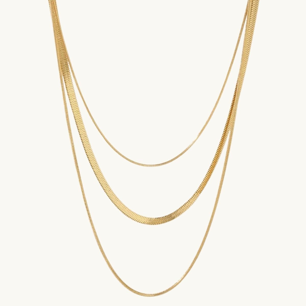 Colar Celina Trio Camadas Malha Banhado em Ouro 18K Colar Celine Trio Camadas Malha Banhado em Ouro 18K Minha loja