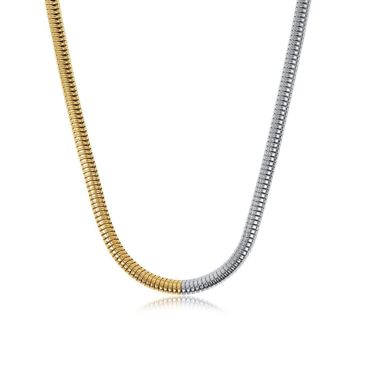 Colar Contraste Malha Banhado em Ouro 18K Colar Contraste Malha Banhado em Ouro 18K Minha loja 45cm