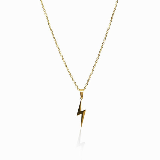 Colar Energia Pingente Raio Banhado em Ouro 18K Colar Energia Pingente Raio Banhado em Ouro 18K Minha loja 45cm