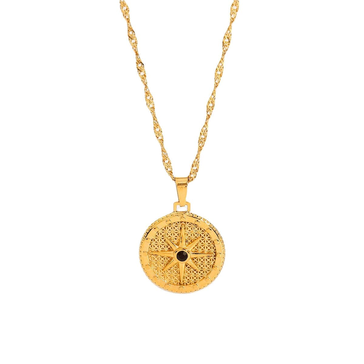 Colar Estrela Rosa dos Ventos Banhado em Ouro 18k Colar Estrela Rosa dos Ventos Banhado em Ouro 18k Minha loja Ouro