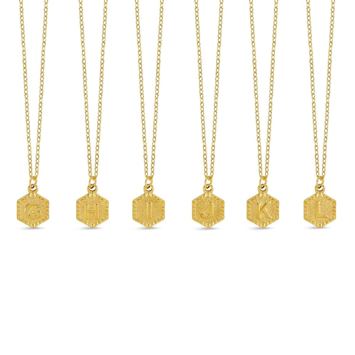 Colar Letra Inicial Hex Banhado em Ouro 18K Colar Letra Inicial Hex Banhado em Ouro 18K Minha loja