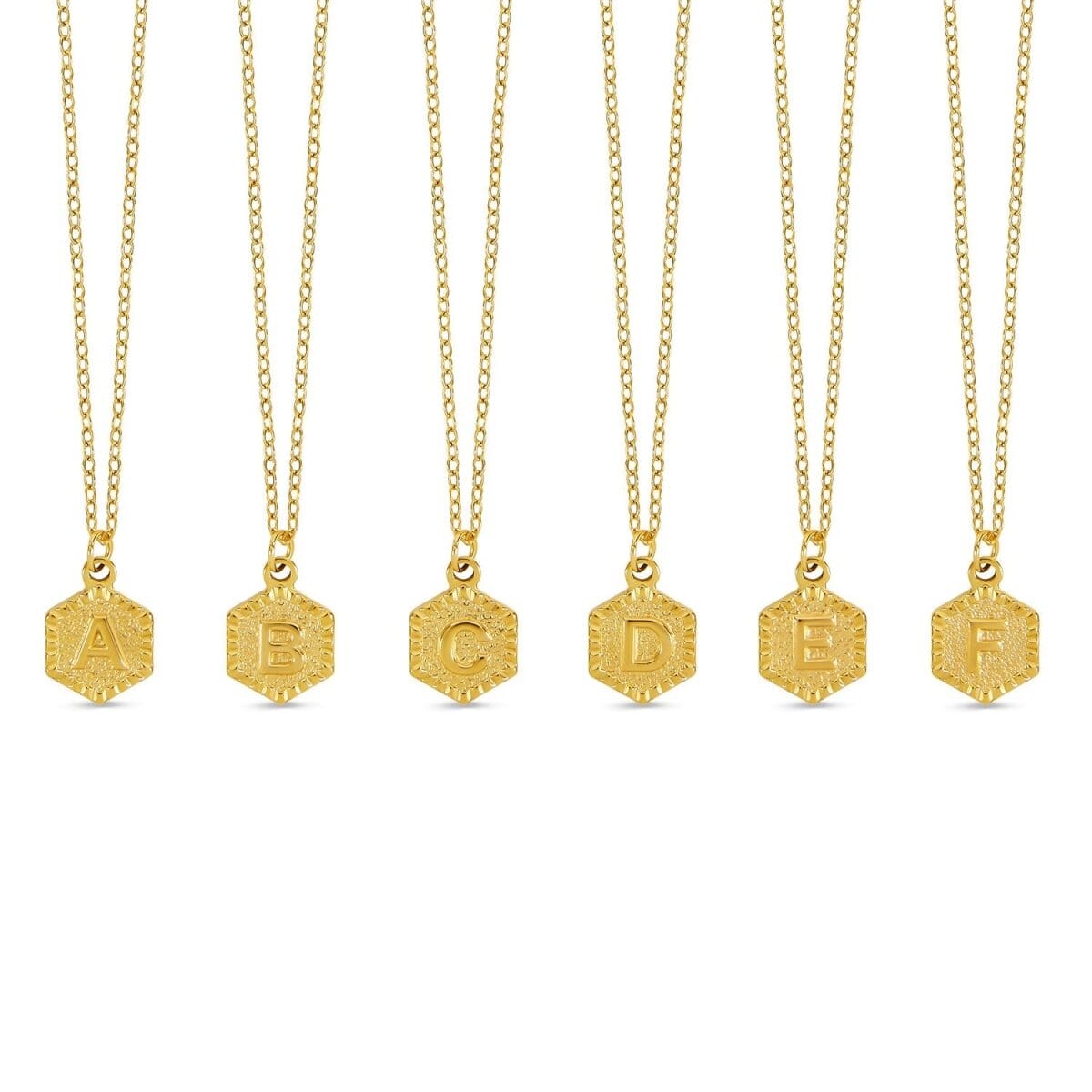 Colar Letra Inicial Hex Banhado em Ouro 18K Colar Letra Inicial Hex Banhado em Ouro 18K Minha loja