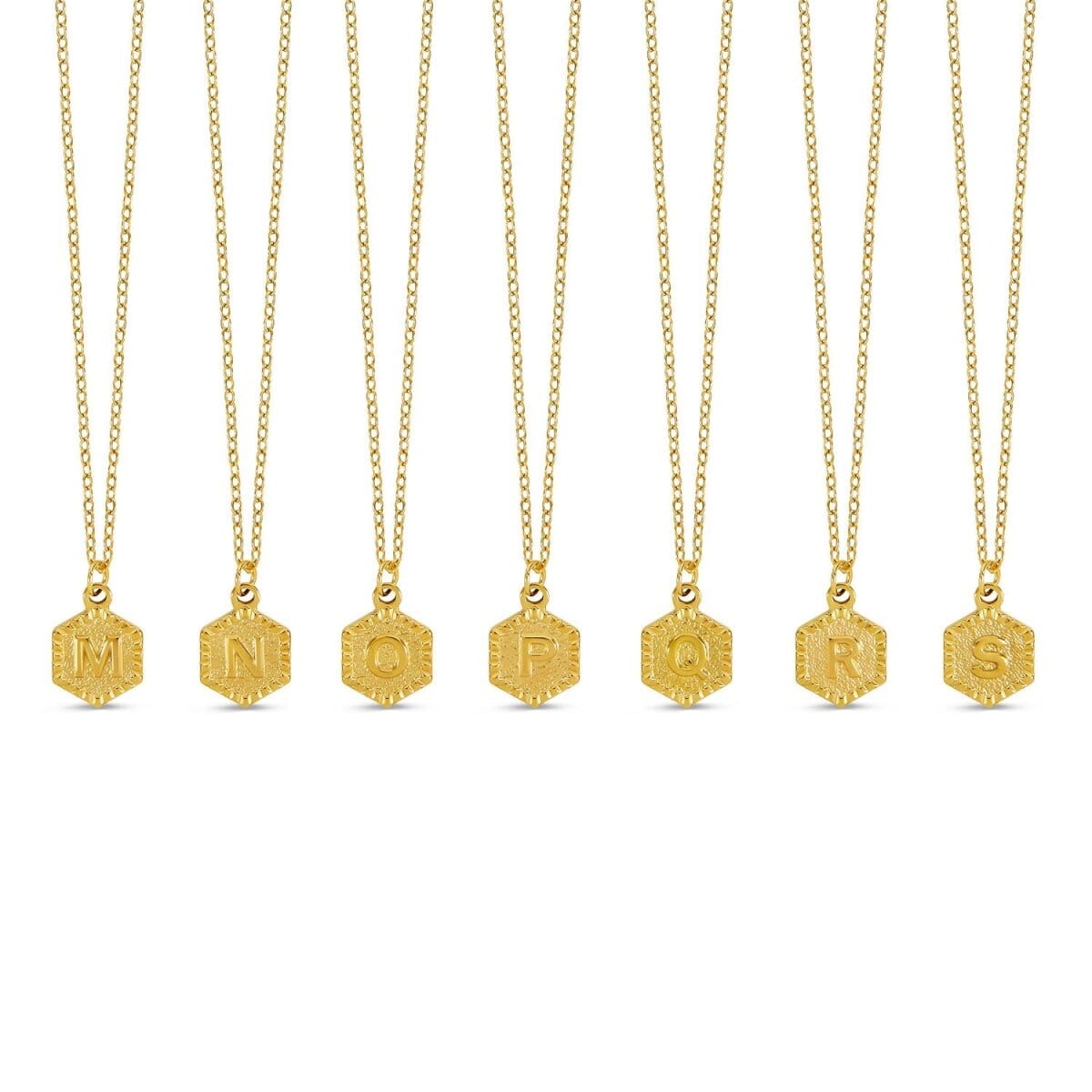 Colar Letra Inicial Hex Banhado em Ouro 18K Colar Letra Inicial Hex Banhado em Ouro 18K Minha loja