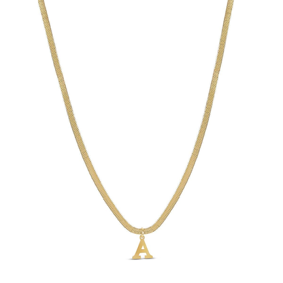 Colar Letra Inicial Malha Banhado em Ouro 18K Colar Letra Inicial Malha Banhado em Ouro 18K Minha loja Ouro A