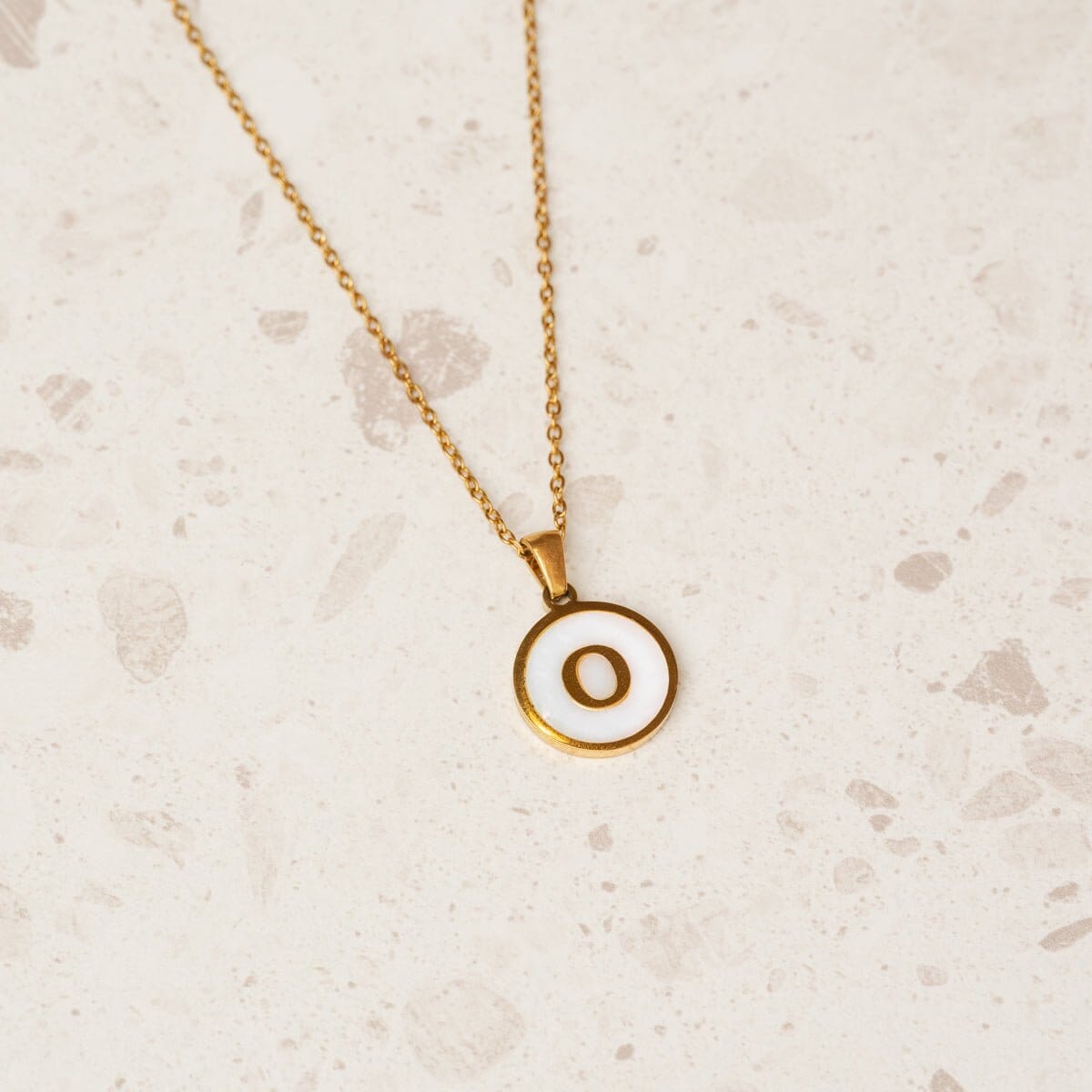 Colar Letra Inicial Marble Banhado em Ouro 18K Colar Letra Inicial Marble Banhado em Ouro 18K Minha loja