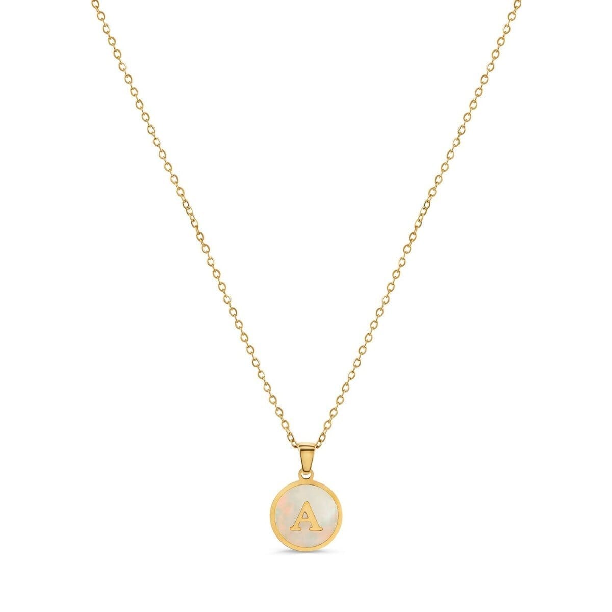 Colar Letra Inicial Marble Banhado em Ouro 18K Colar Letra Inicial Marble Banhado em Ouro 18K Minha loja Ouro A