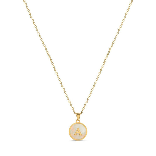 Colar Letra Inicial Marble Banhado em Ouro 18K Colar Letra Inicial Marble Banhado em Ouro 18K Minha loja Ouro A