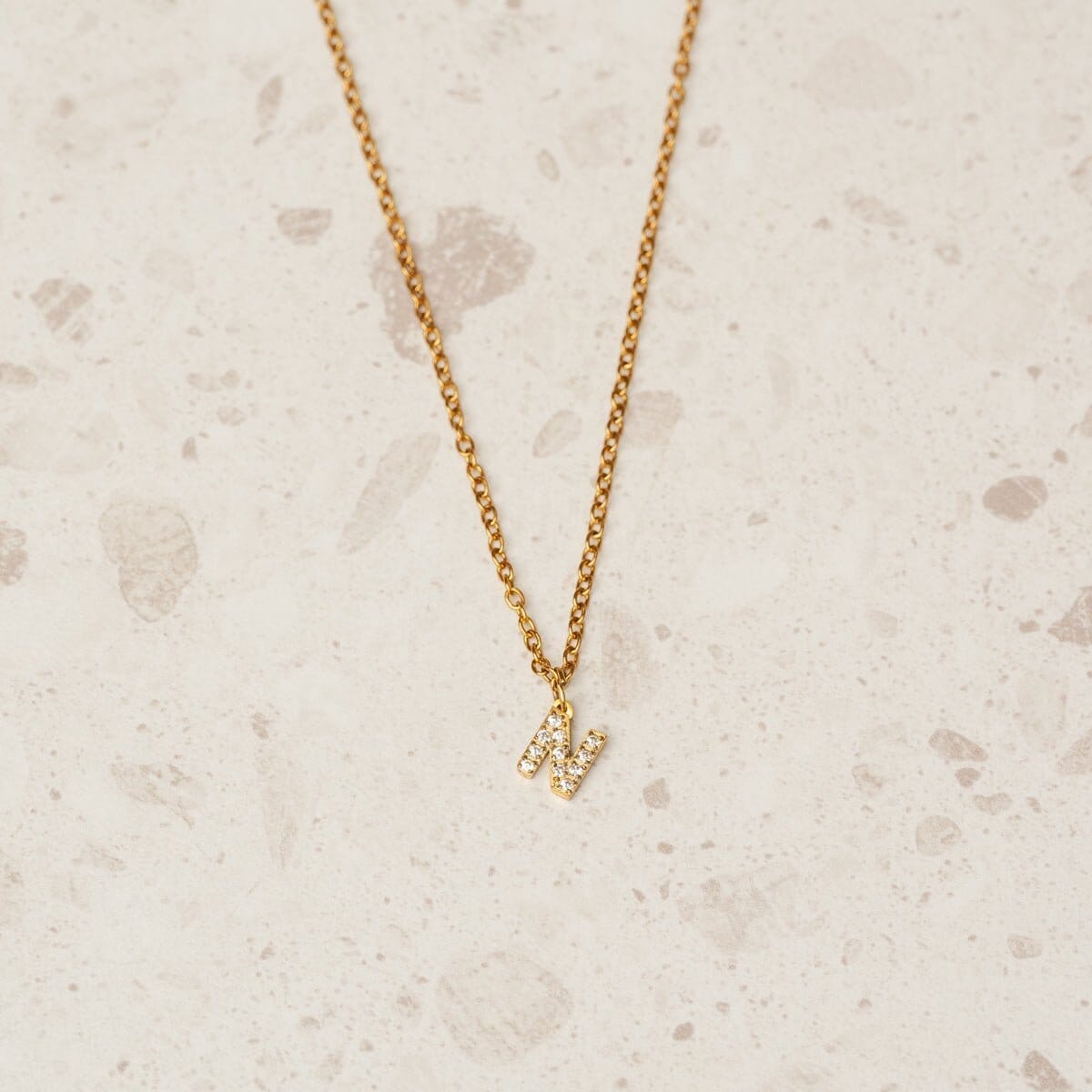 Colar Letra Inicial Stone Banhado em Ouro 18K Colar Letra Inicial Stone Banhado em Ouro 18K Minha loja