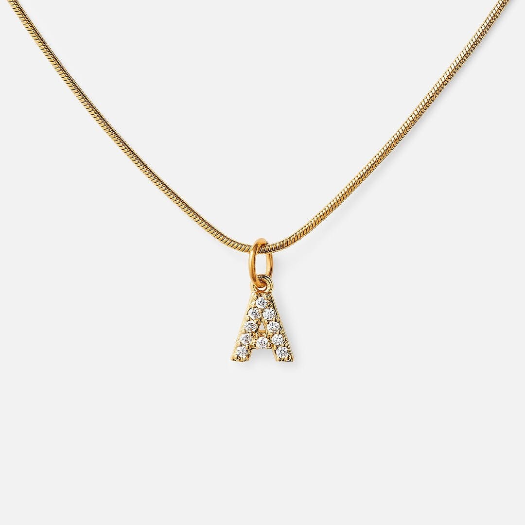 Colar Letra Inicial Zircônia Banhado em Ouro 18K Colar Letra Inicial Zircônia Banhado em Ouro 18K Minha loja