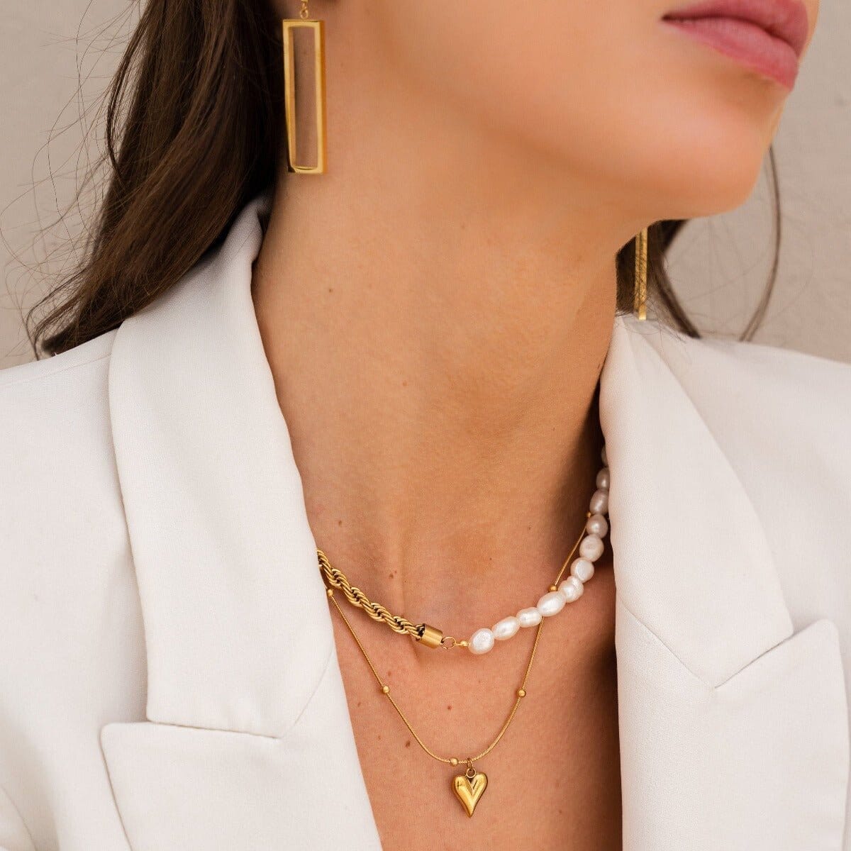 Colar Life Love Coração Banhado em Ouro 18K Colar Life Love Coração Banhado em Ouro 18K Minha loja