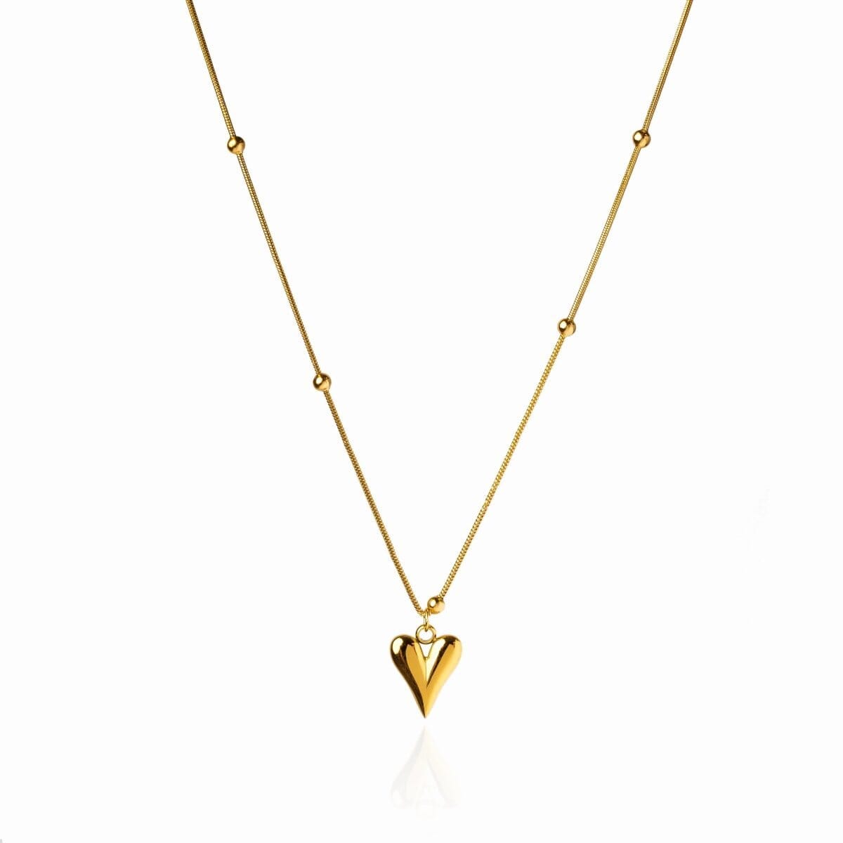 Colar Life Love Coração Banhado em Ouro 18K Colar Life Love Coração Banhado em Ouro 18K Minha loja 45cm