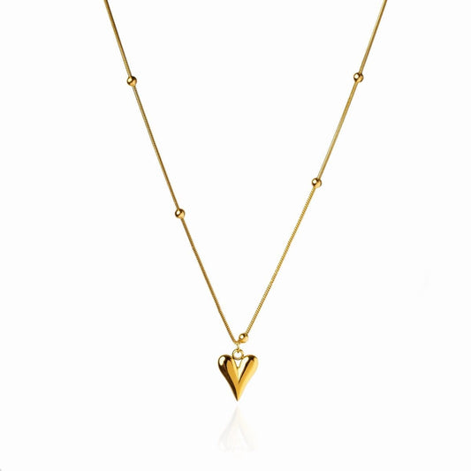 Colar Life Love Coração Banhado em Ouro 18K Colar Life Love Coração Banhado em Ouro 18K Minha loja 45cm