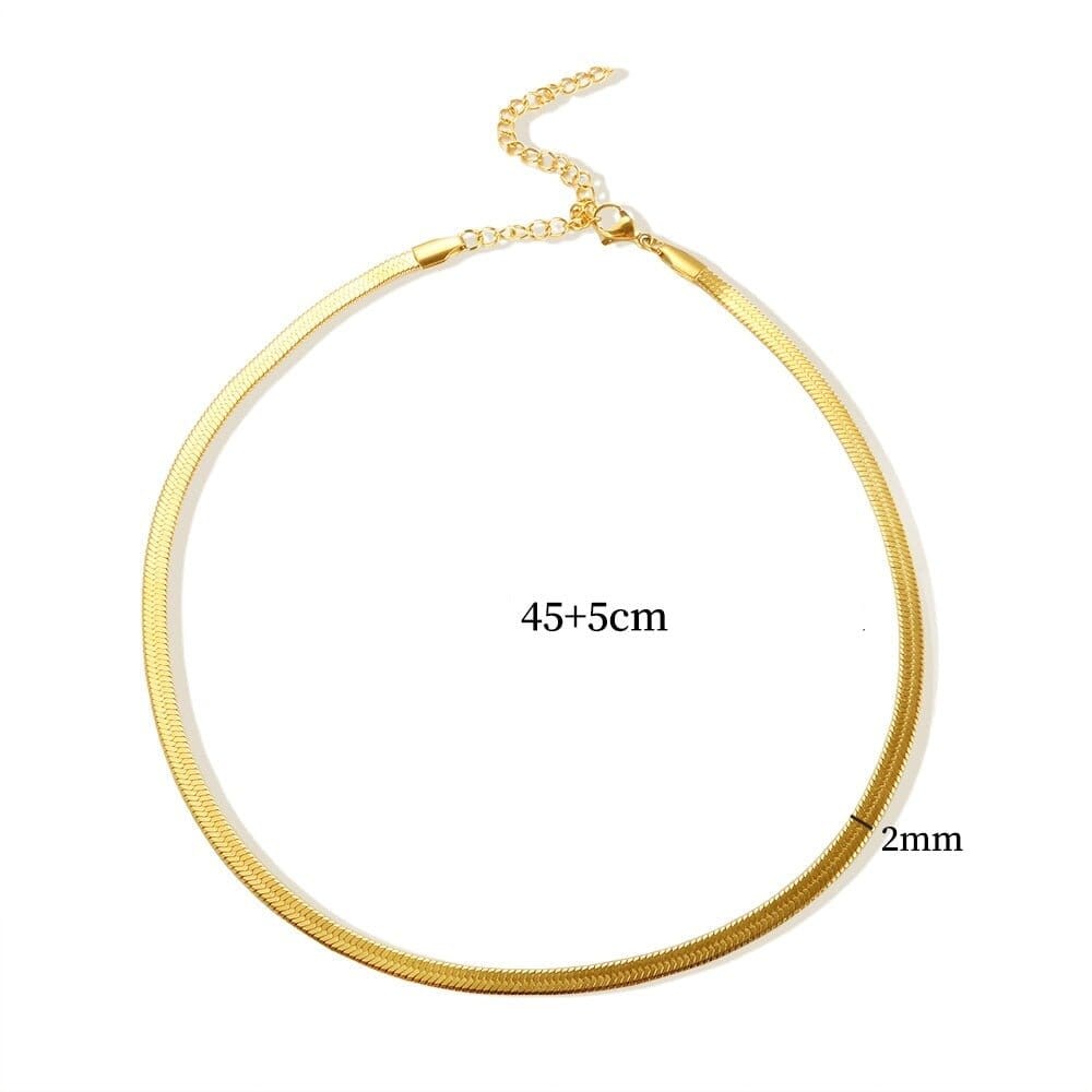 Colar Malha Snake Fina 2mm Banhado em Ouro 18k Colar Malha Snake Fina 2mm Banhado em Ouro 18k Minha loja