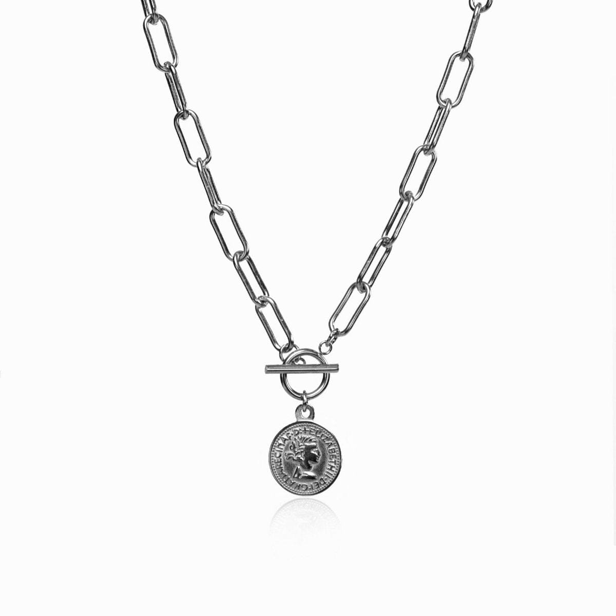 Colar New York Cents - Prata Colar New York Cents Banhado em Ouro 18K - Prata Minha loja 50cm