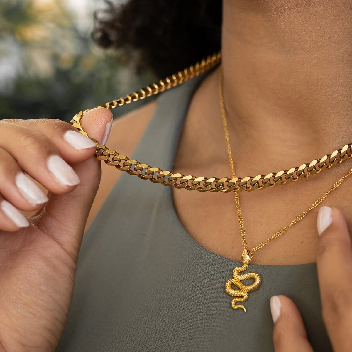 Colar Serpente Pingente Banhado em Ouro 18K Colar Serpente Pingente Banhado em Ouro 18K Minha loja