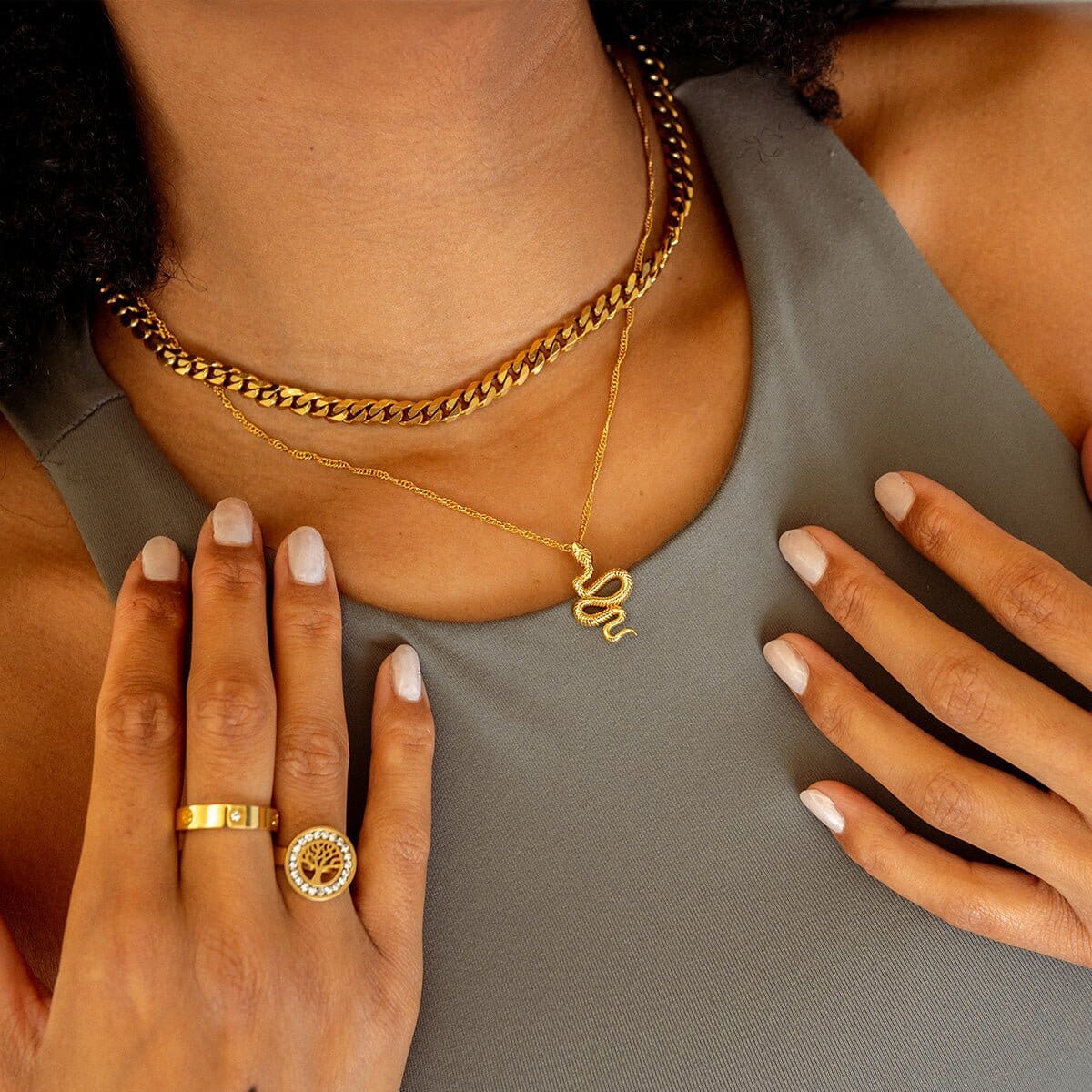 Colar Serpente Pingente Banhado em Ouro 18K Colar Serpente Pingente Banhado em Ouro 18K Minha loja