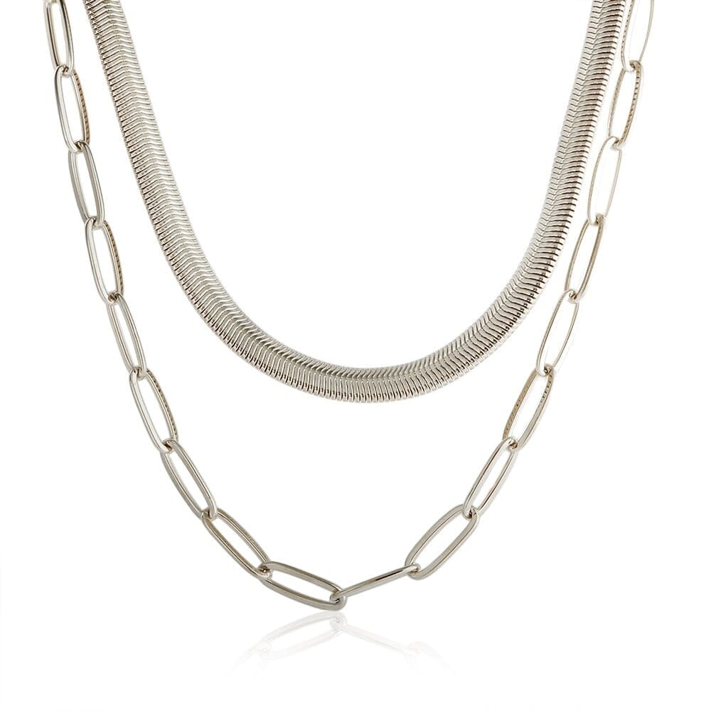 Mix Colar Antonela Banhado em Ouro 18k Mix Colar Antonela Duplo - Ouro Minha loja Prata