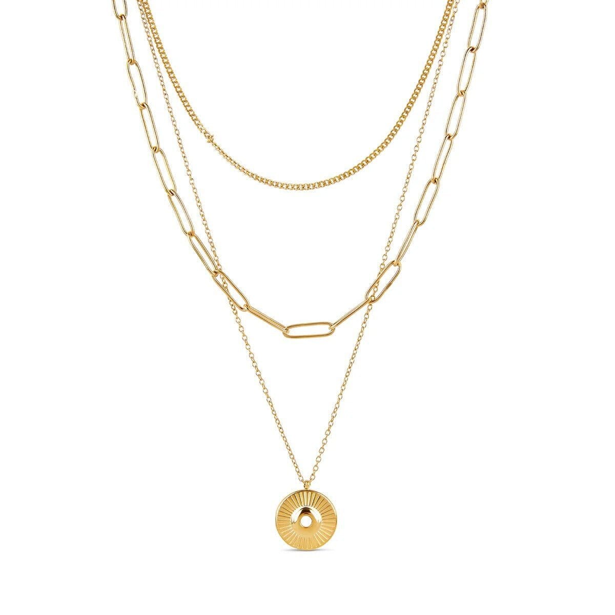 Mix de Colares Cleópatra Banhado em Ouro 18K Mix de Colar Minha loja Ouro
