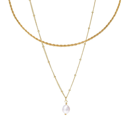 Mix Everyday Colar Duplo Banhado em Ouro 18k Mix Everyday Colar Duplo Banhado em Ouro 18k Minha loja Ouro