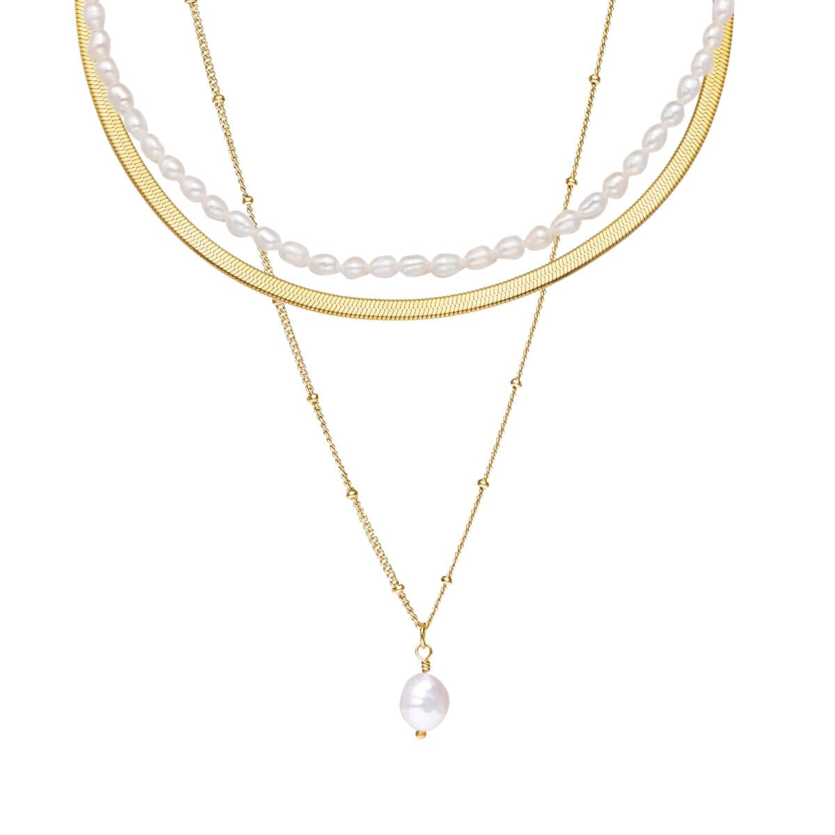 Mix Noronha Colar Triplo Banhado em Ouro 18k Mix Noronha Colar Triplo Banhado em Ouro 18k Minha loja Ouro