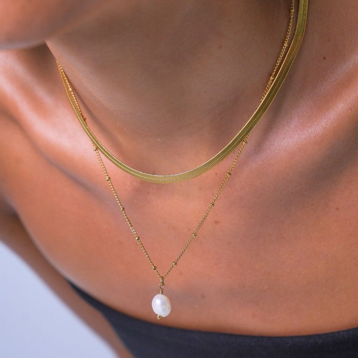 Mix Shine Colar Duplo Banhado em Ouro 18k Mix Shine Colar Duplo Banhado em Ouro 18k Minha loja