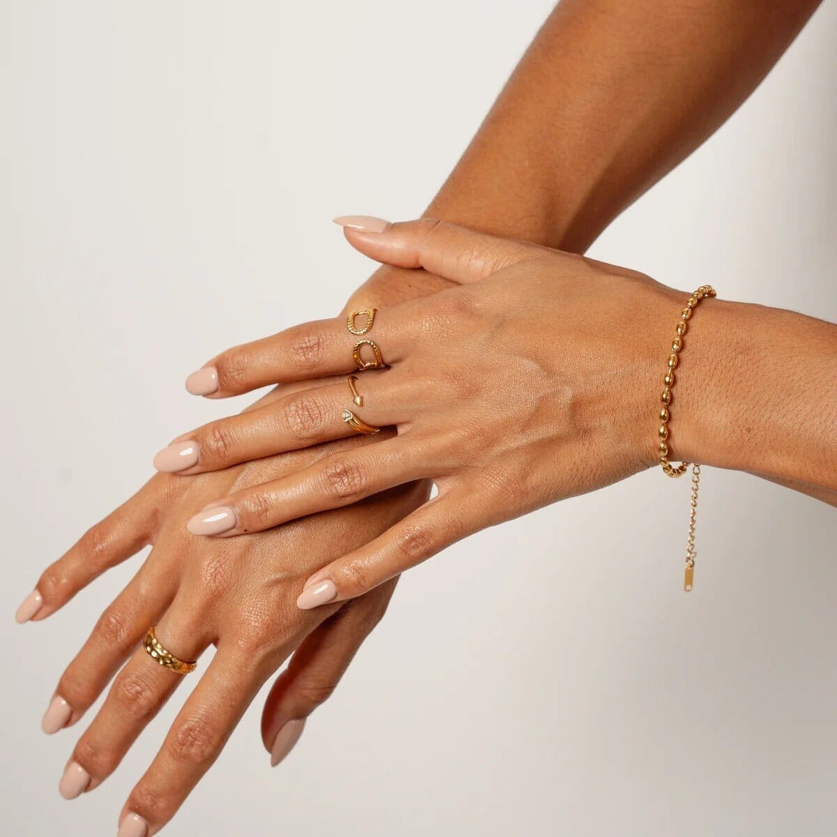 Pulseira Corrente Esferas Banhado em Ouro 18K Pulseira Minha loja