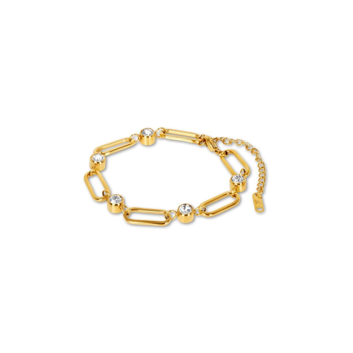 Pulseira Crystal Link Banhada em Ouro 18k Pulseira Crystal Link Banhada em Ouro 18k Minha loja Ouro