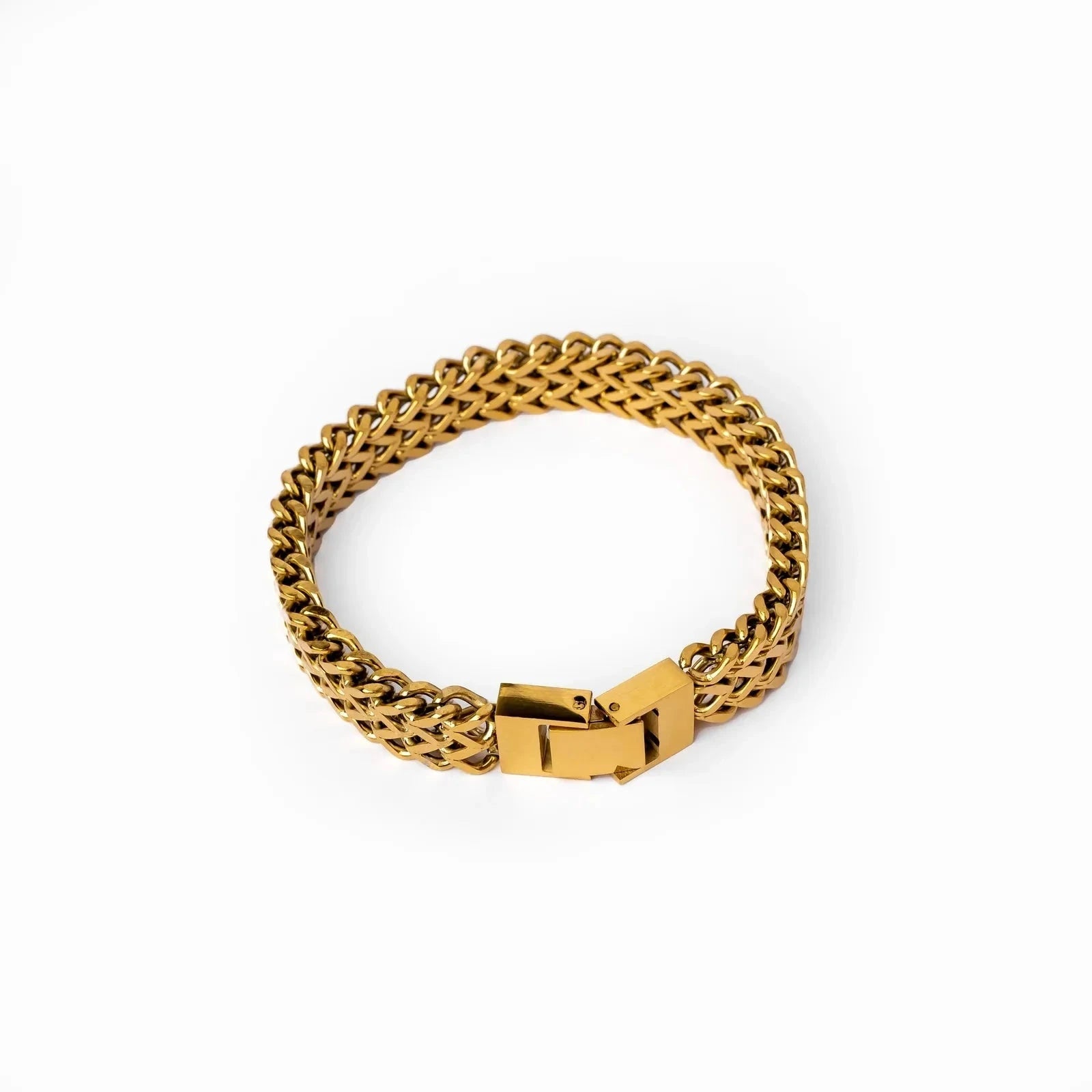 Pulseira Link Banhado em Ouro 18k Pulseira Link - Ouro Minha loja 18cm