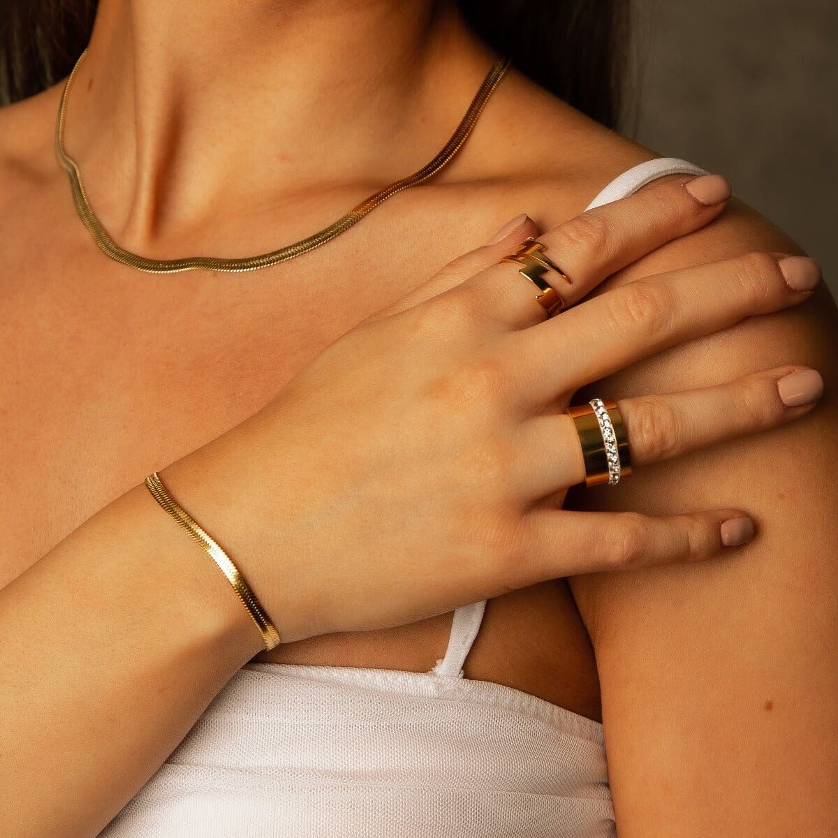 Pulseira Malha Banhada em Ouro 18K Pulseira Malha Banhada em Ouro 18K Minha loja