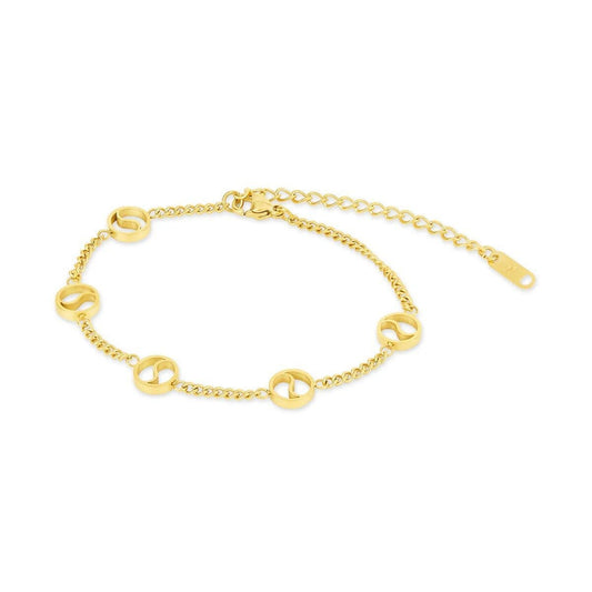 Pulseira Pingente Sierra Banhada em Ouro 18K Pulseira Minha loja Ouro