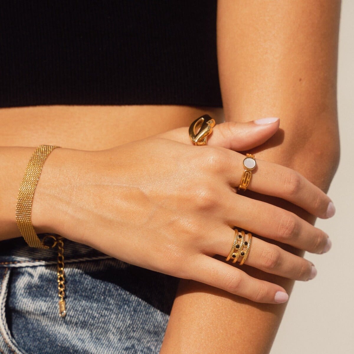 Pulseira Trama Lisa Banhada em Ouro 18K Pulseira Trama Lisa Banhada em Ouro 18K Minha loja