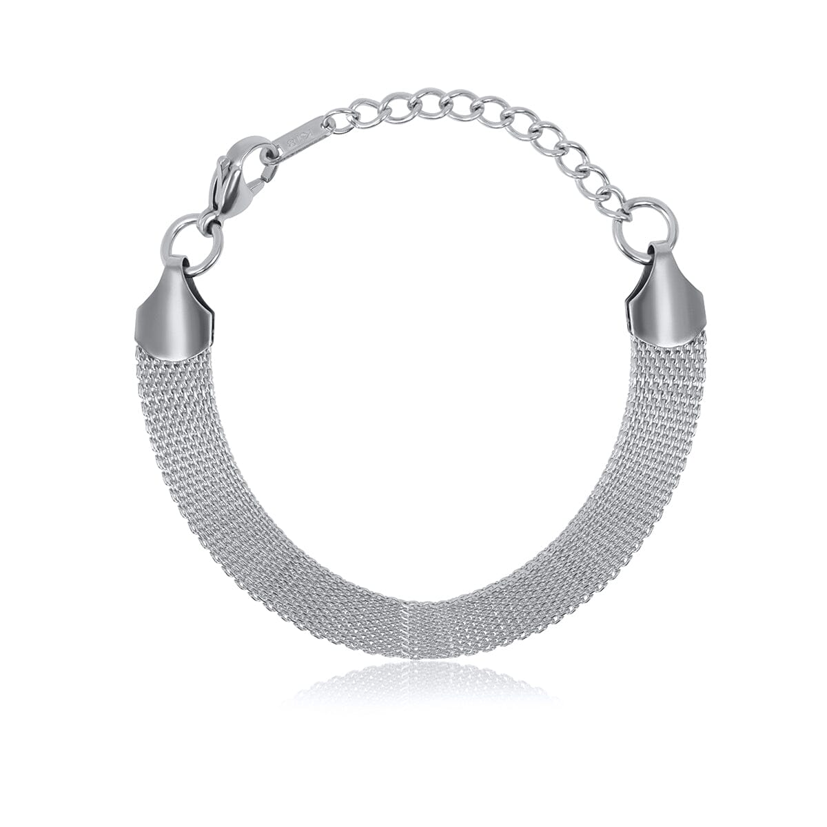Pulseira Trama Lisa - Prata Pulseira Trama Lisa Banhada em Ouro 18K - Prata Minha loja 17cm