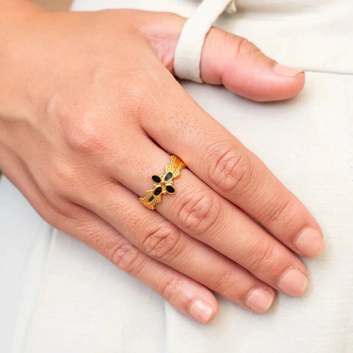 Anel Ajustável Blossom Banhado em Ouro 18K Anel Ajustável Blossom Banhado em Ouro 18K Minha loja 