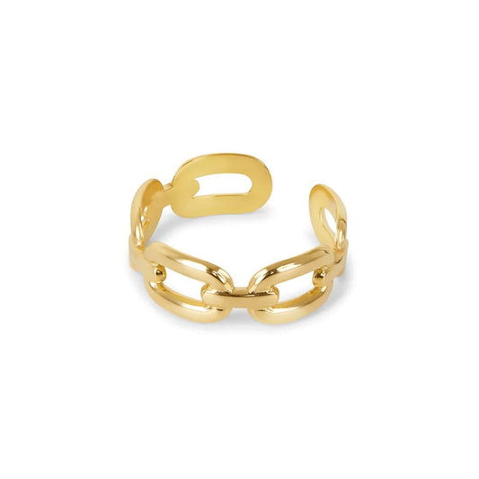 Anel Ajustável Elo Banhado em Ouro 18K Anel Ajustável Elo Banhado em Ouro 18K Minha loja Ouro Ajustável 
