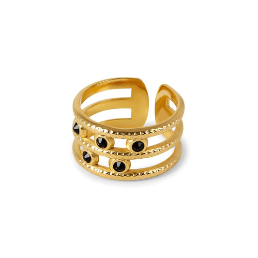 Anel Ajustável Melina Banhado em Ouro 18K Anel Ajustável Melina Banhado em Ouro 18K Minha loja Ouro Ajustável 