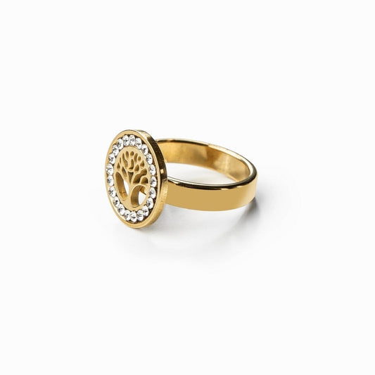 Anel Árvore da Vida Banhado em Ouro 18K Anel Árvore da Vida Banhado em Ouro 18K Minha loja Ouro 14 