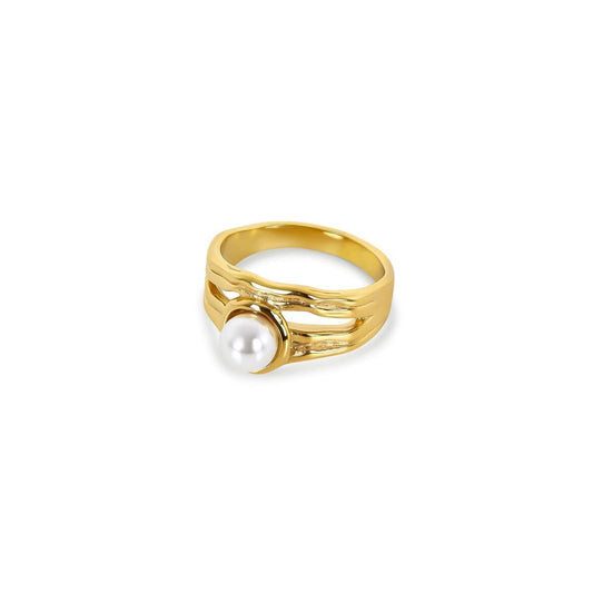 Anel Catalina Pérola Solitário Banhado em Ouro 18k Anel Catalina Pérola Solitário Banhado em Ouro 18k Minha loja Ouro 14 