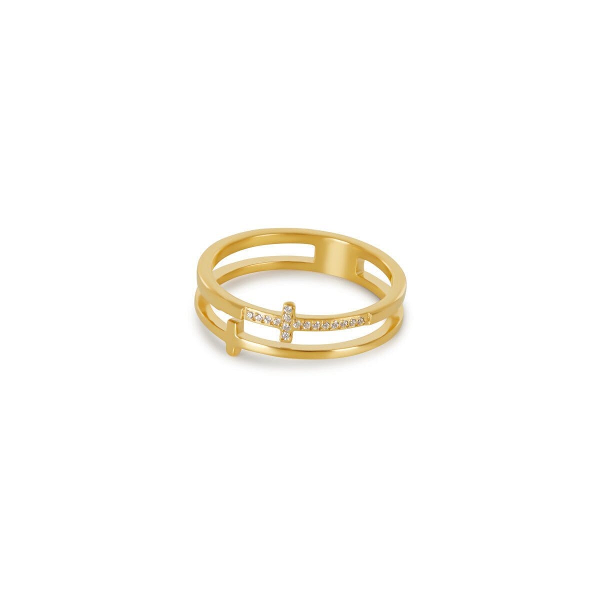 Anel Cruz Banhado em Ouro 18k Anel Cruz Banhado em Ouro 18k Minha loja Ouro 14 