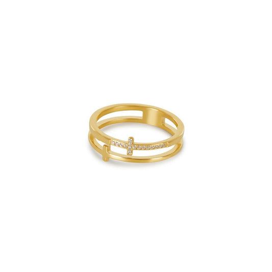 Anel Cruz Banhado em Ouro 18k Anel Cruz Banhado em Ouro 18k Minha loja Ouro 14 