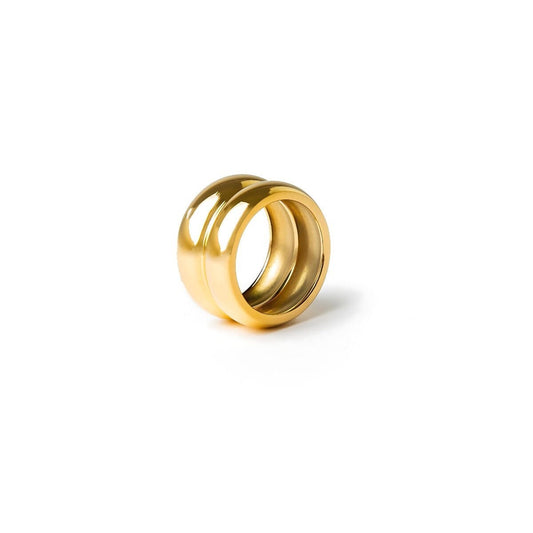 Anel Double Chunky Banhado em Ouro 18K Anel Double Chunky Banhado em Ouro 18K Minha loja Ouro 14 