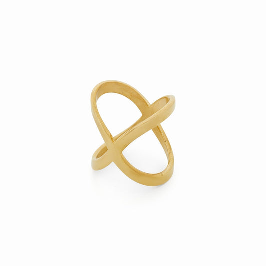 Anel em X Banhado em Ouro 18K Anel em X Banhado em Ouro 18K Minha loja Ouro 14