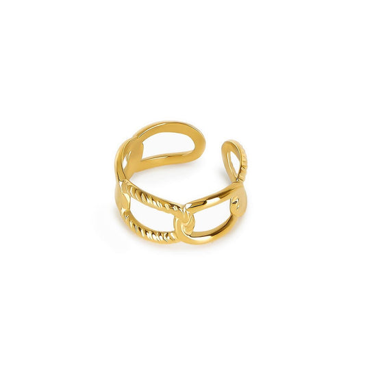 Anel Link Ajustável Banhado em Ouro 18k Anel Link Ajustável Banhado em Ouro 18k Minha loja Ouro Ajustável 